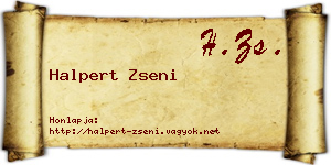 Halpert Zseni névjegykártya